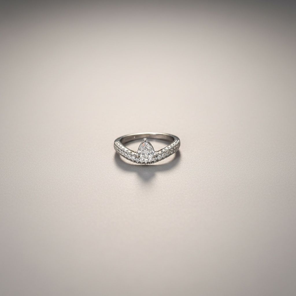 Damla Taş Detaylı Silver Yüzük